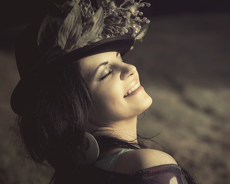 woman smiling